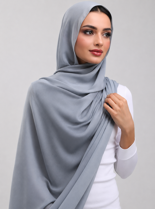 Cloud Blue Plain Hijab