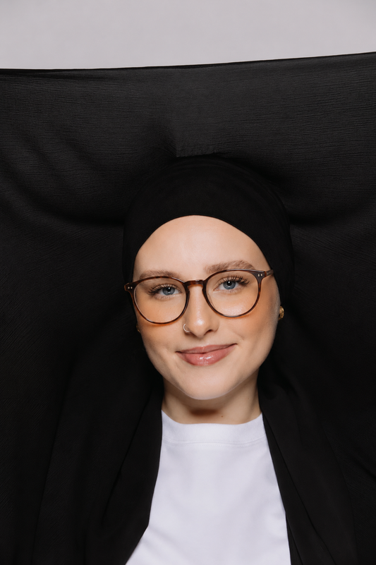 Black-Instant Chiffon Hijab