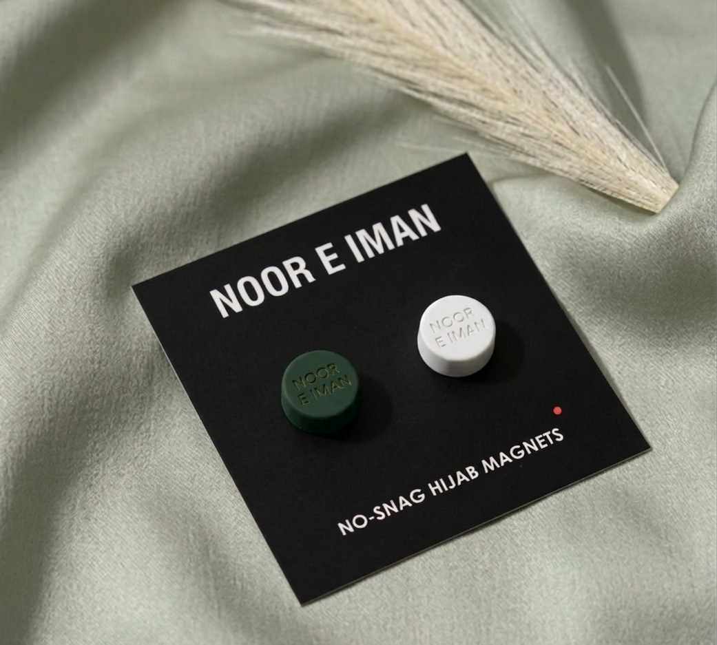 No-Snag Hijab Magnets-Green & White