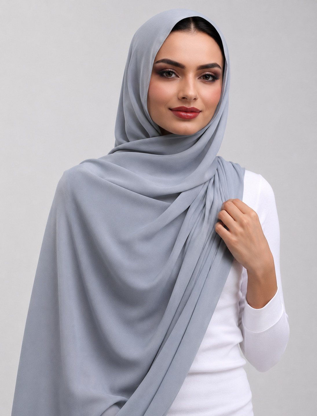 Cloud Blue Plain Hijab