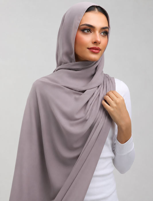 Dusty Grey Plain Hijab
