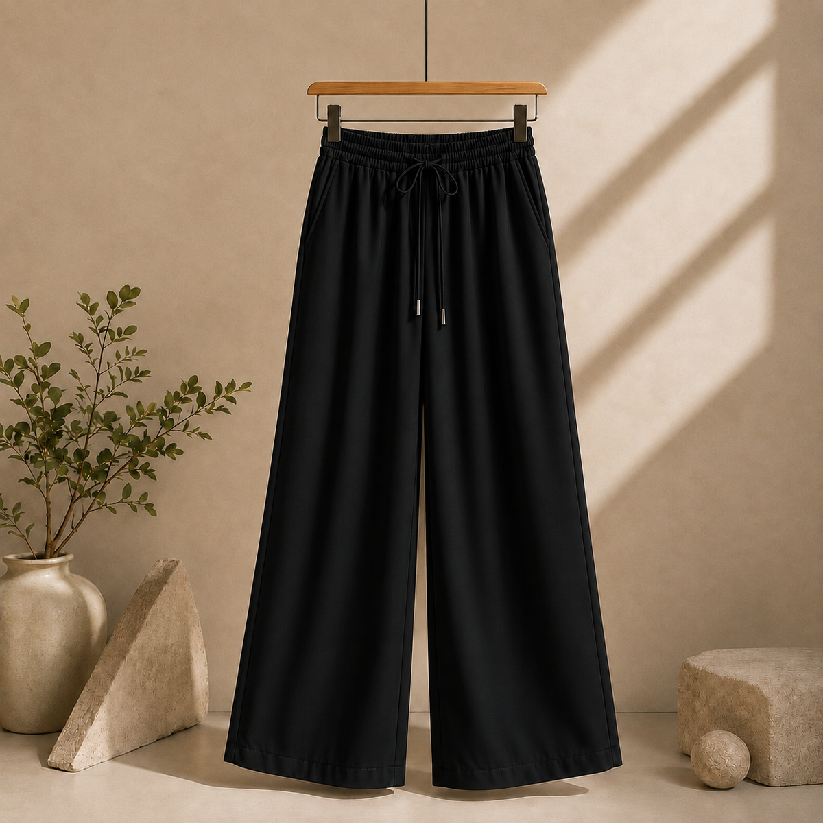 BLACK FLAPPER TROUSER