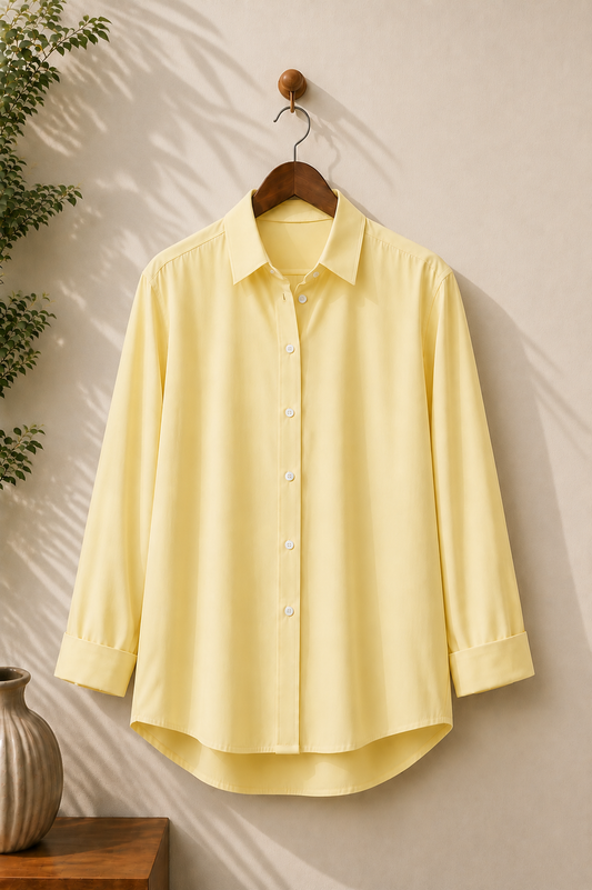 BUTTER YELLOW BUTTON DOWN SHIRT