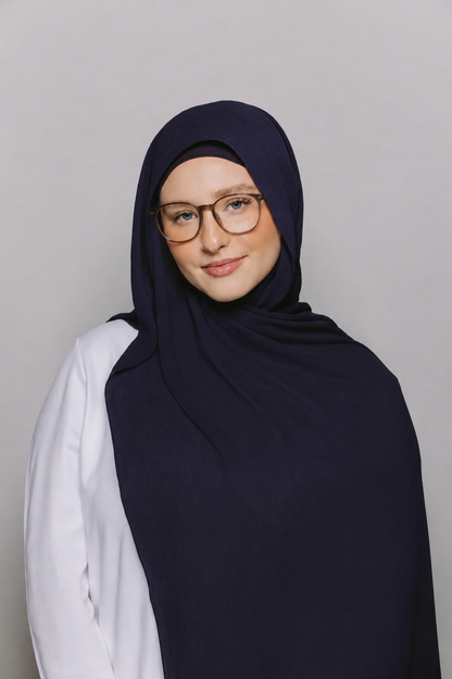 Midnight Ocean-Instant Chiffon Hijab