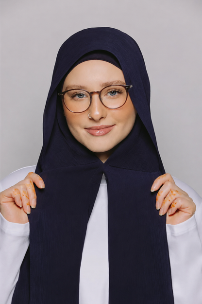 Midnight Ocean-Instant Chiffon Hijab