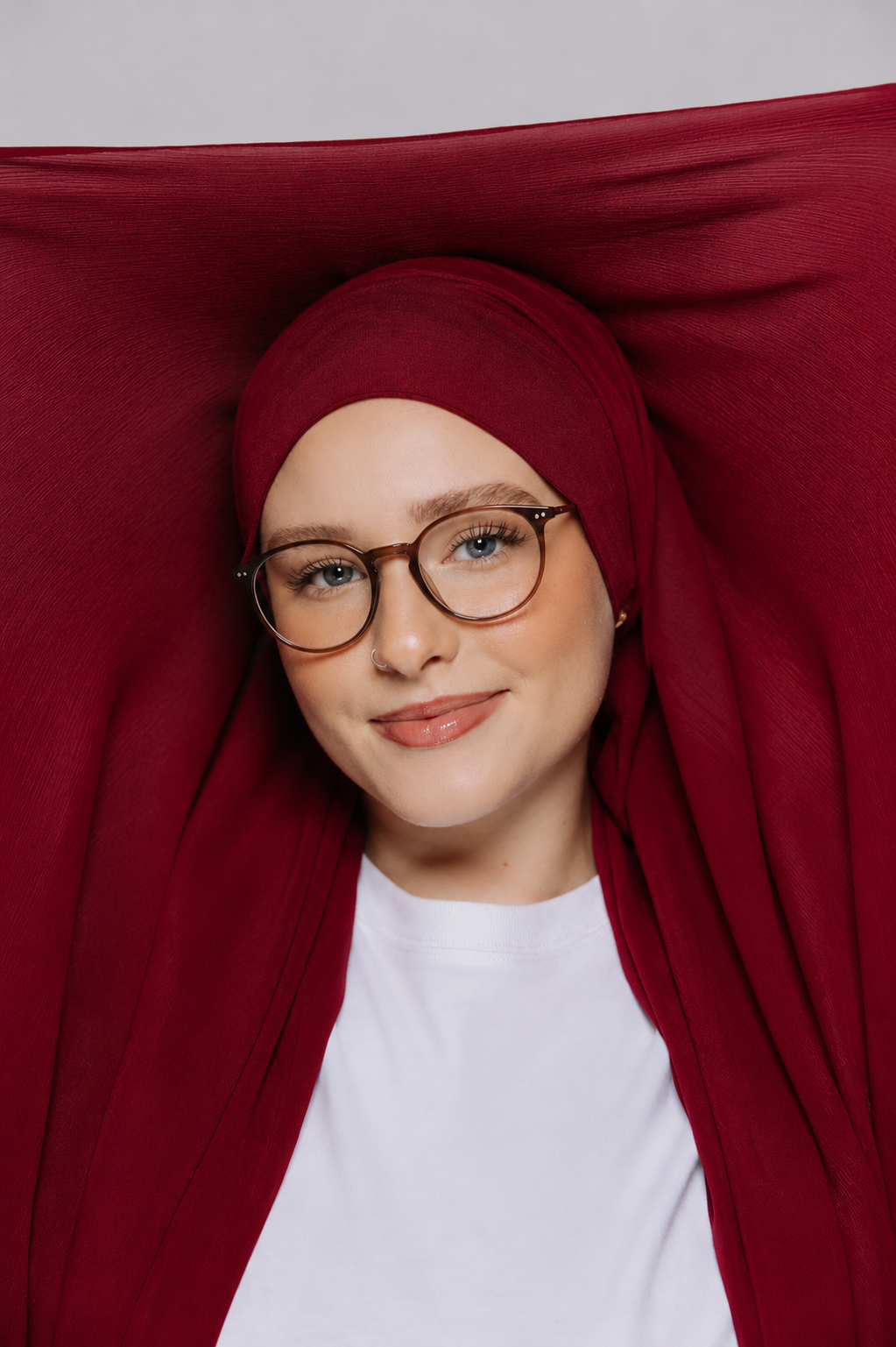 Burgundy(Rose)-Instant Chiffon Hijab
