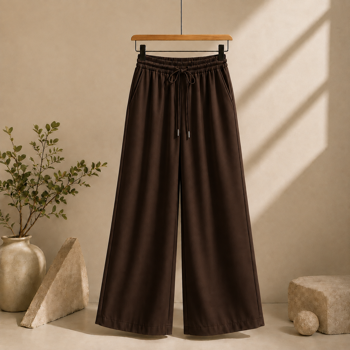 DARK BROWN FLAPPER TROUSER