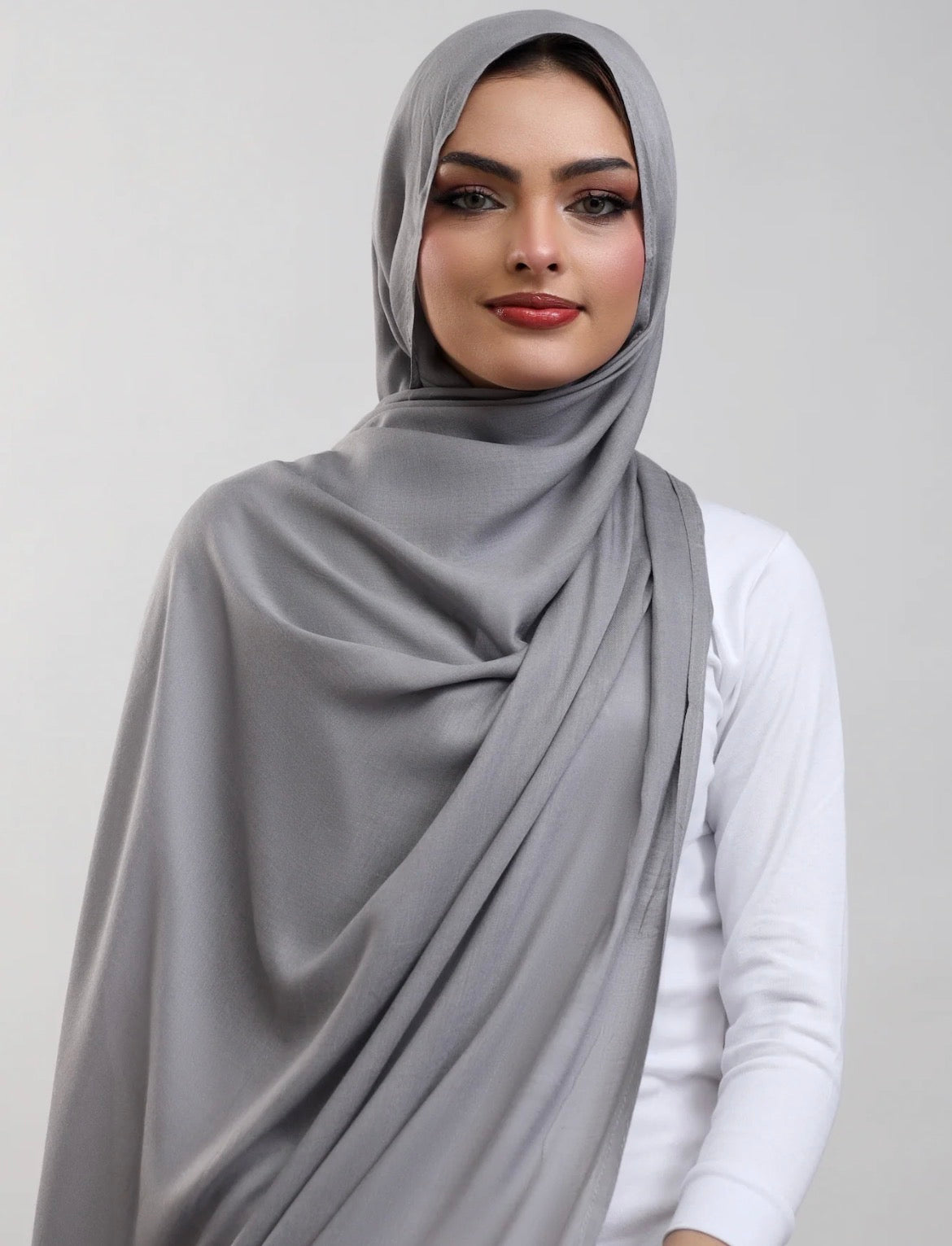 Grey Plain Hijab