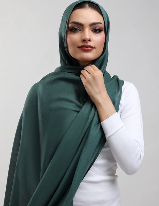 Bottle Green Plain Hijab