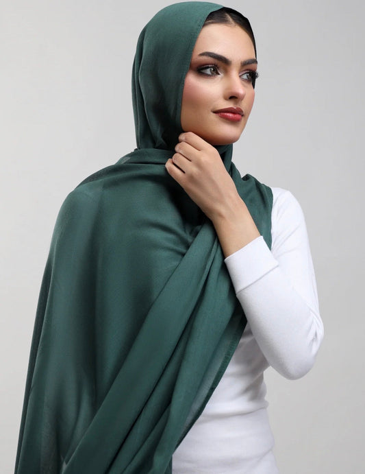 Bottle Green Plain Hijab