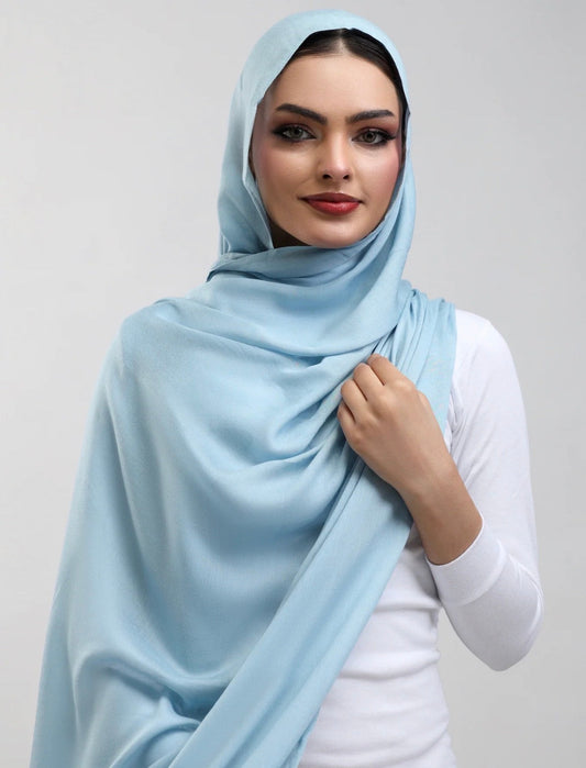 Sky-Blue Plain Hijab