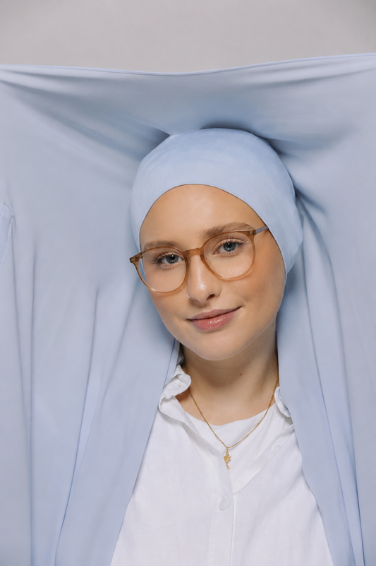 Ice-Blue-Instant Chiffon Hijab