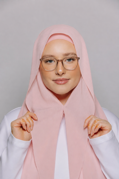 Blush Pink-Instant Chiffon Hijab