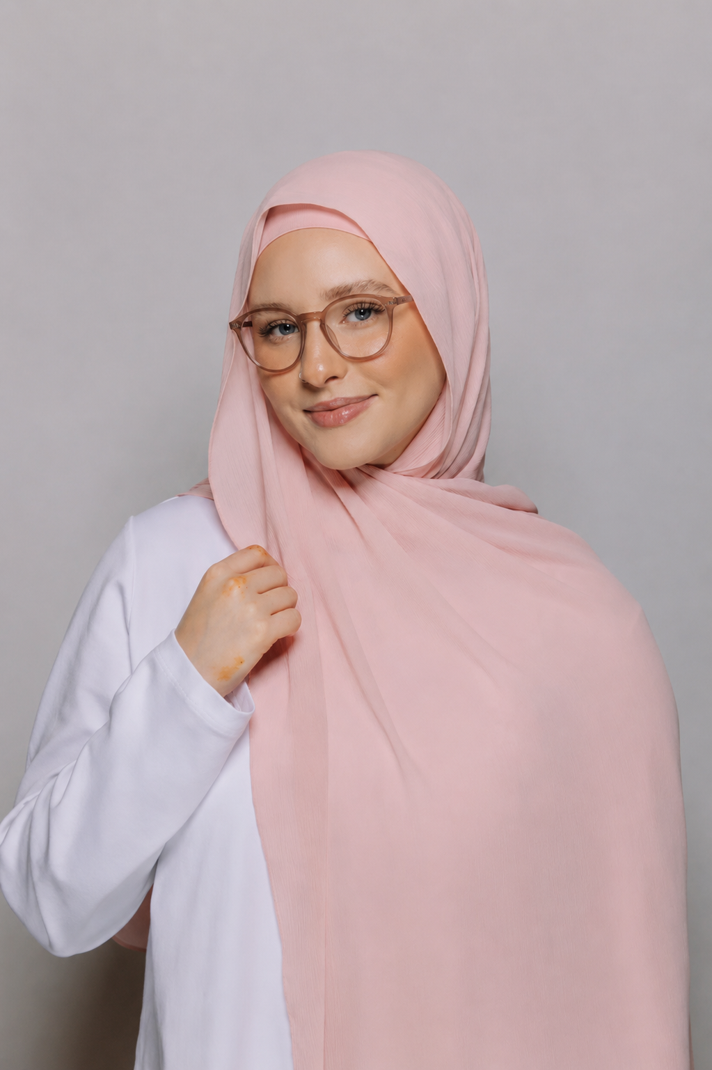 Blush Pink-Instant Chiffon Hijab