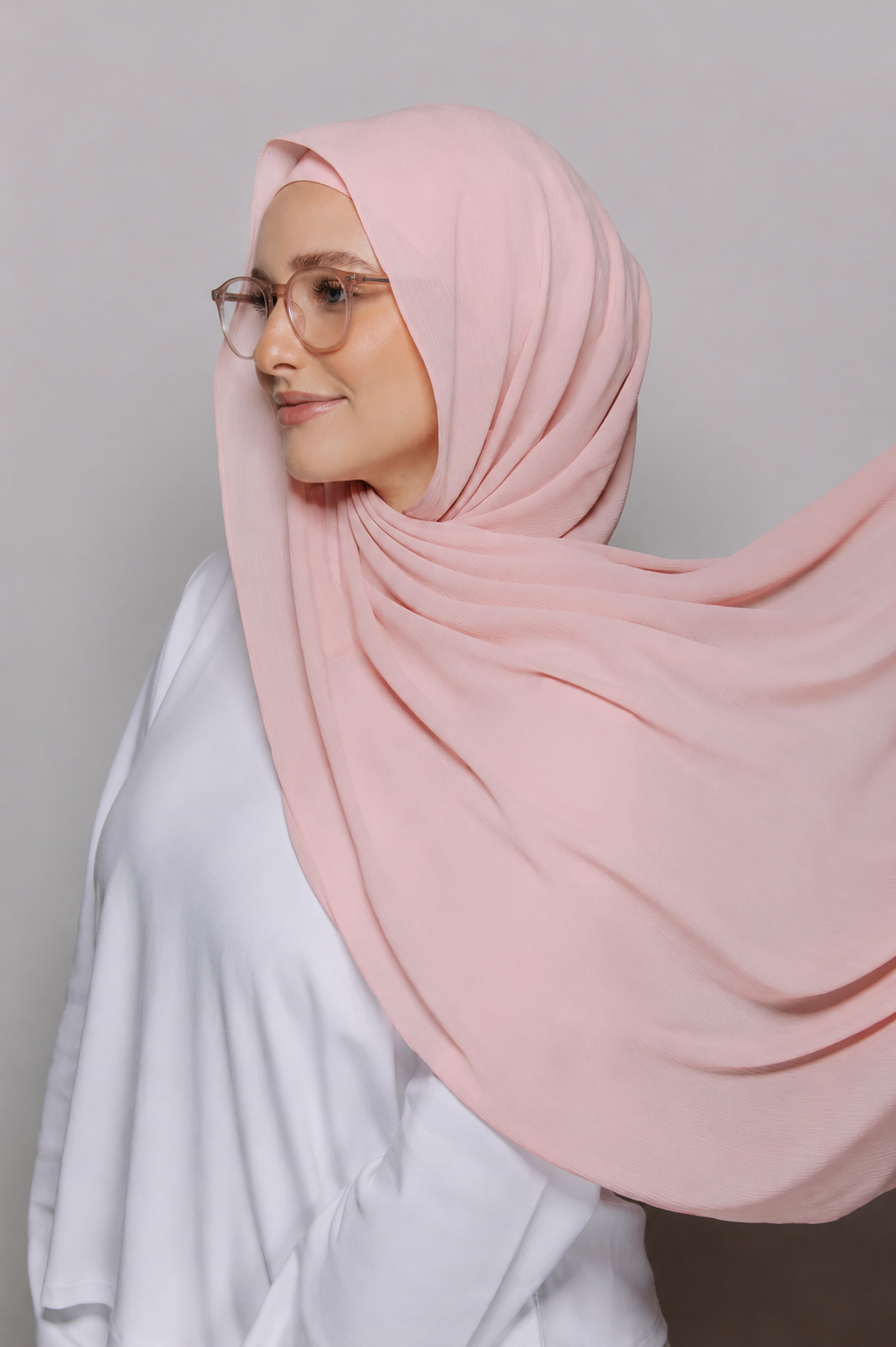 Blush Pink-Instant Chiffon Hijab