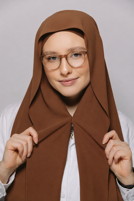 Rust Brown-Instant Chiffon Hijab