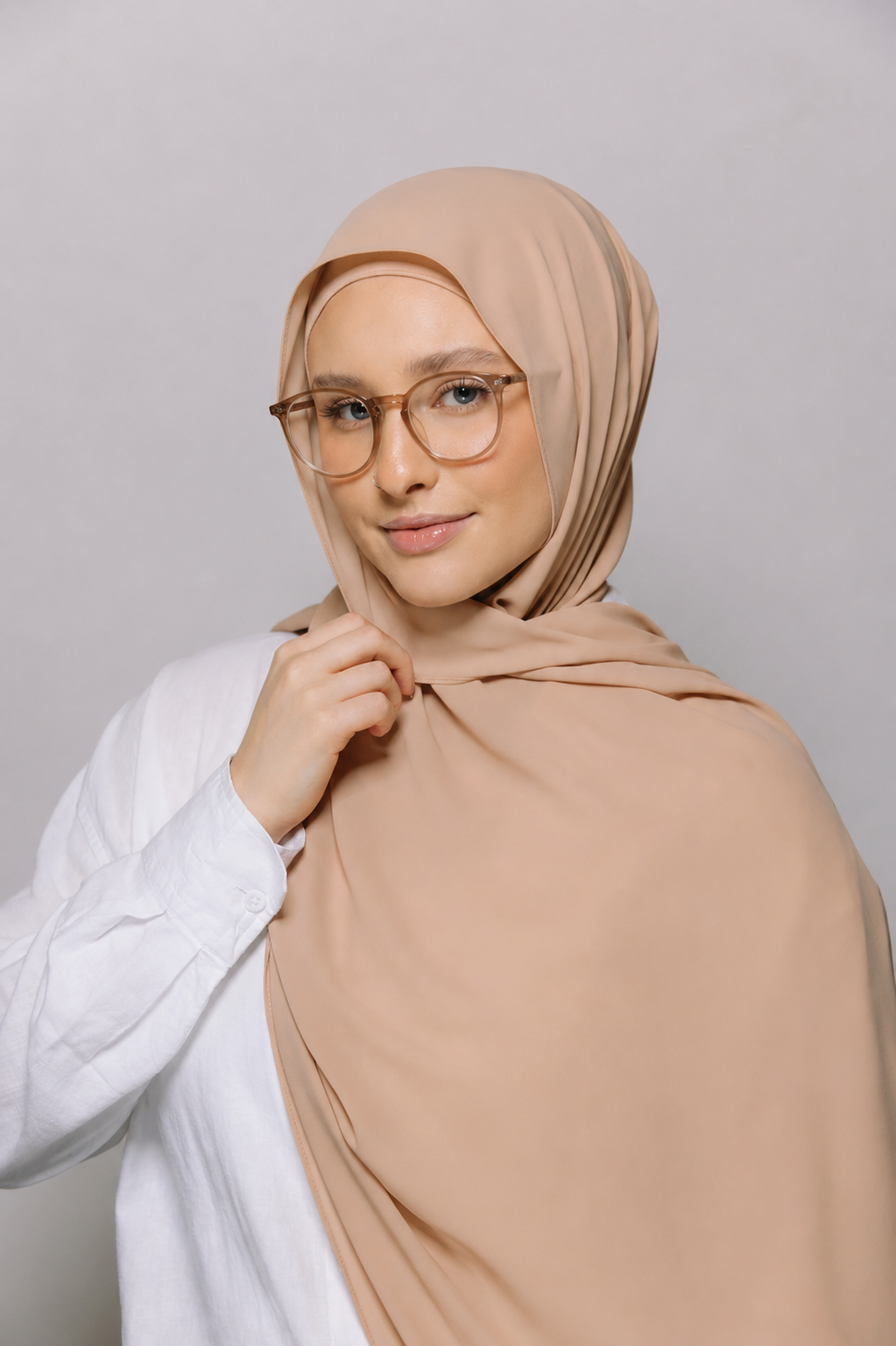 Nude Beige-Instant Chiffon Hijab