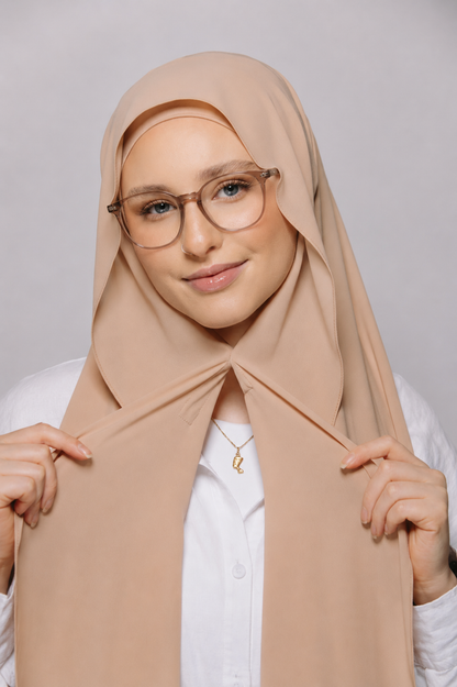 Nude Beige-Instant Chiffon Hijab