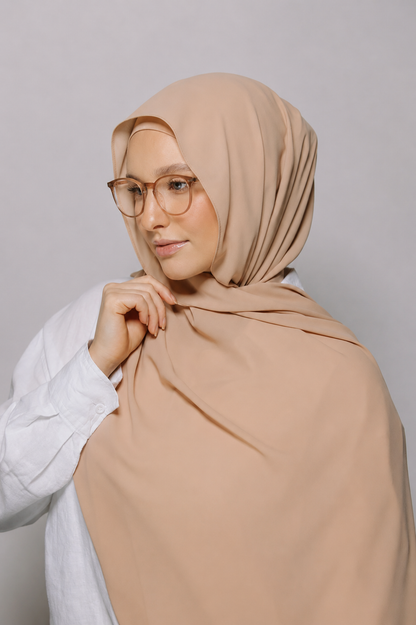 Nude Beige-Instant Chiffon Hijab