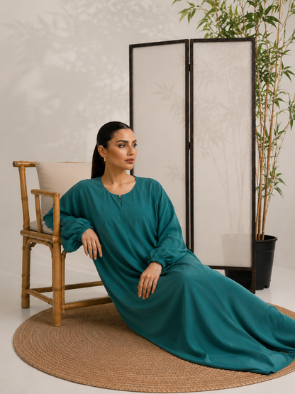 Emerald Teal Classic Abaya