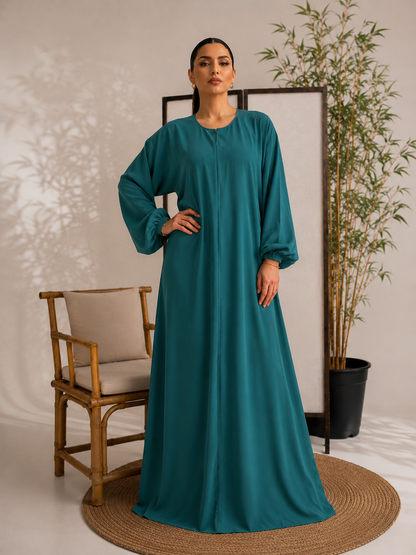 Emerald Teal Classic Abaya