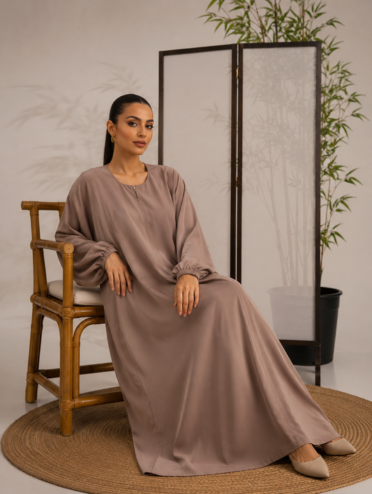 Mocha Grace Classic Abaya