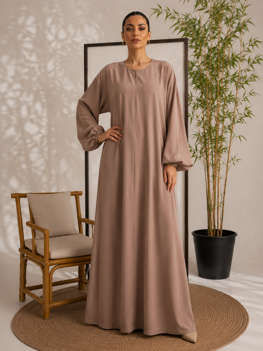 Mocha Grace Classic Abaya
