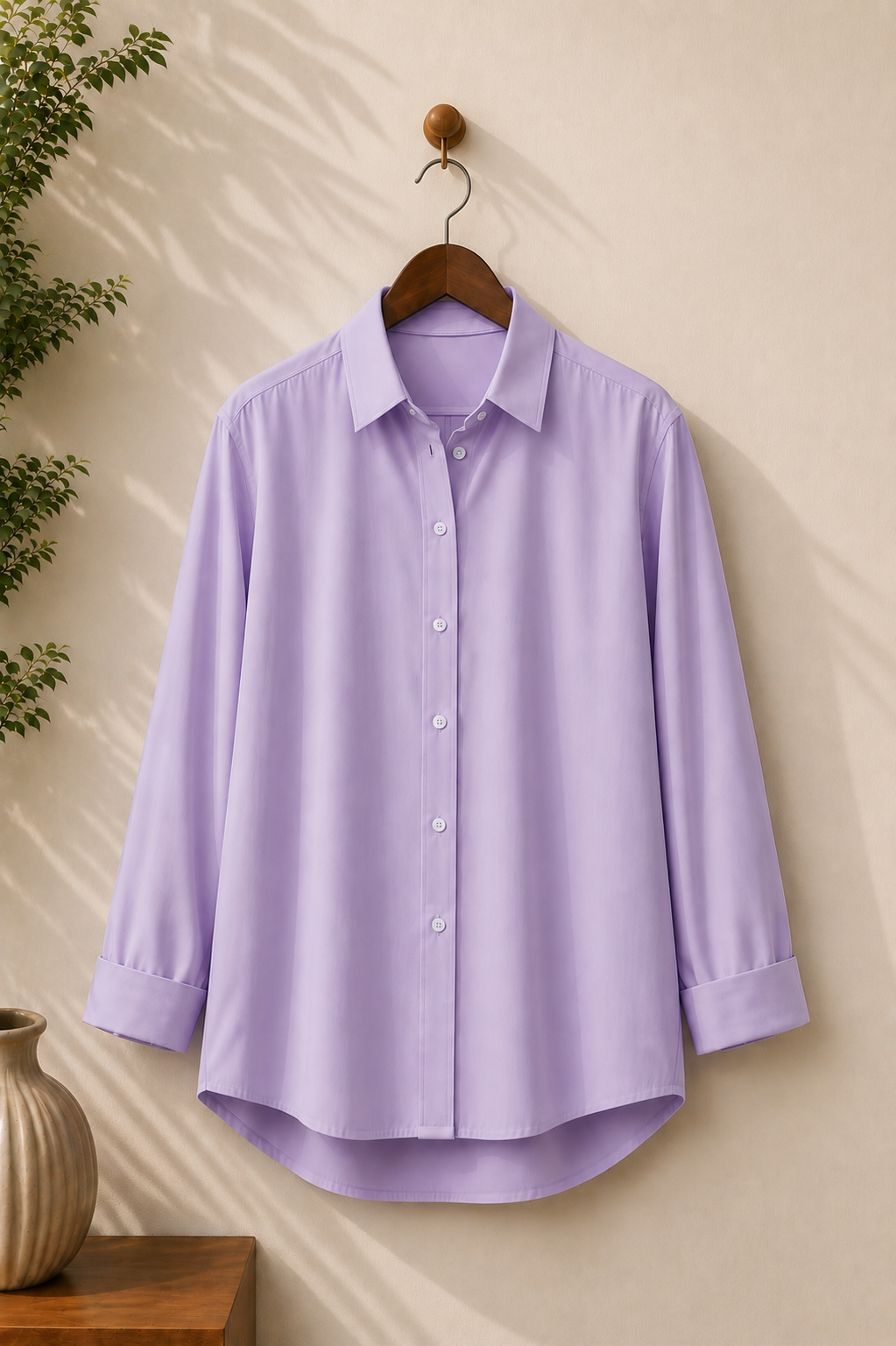 LILAC BUTTON DOWN SHIRT