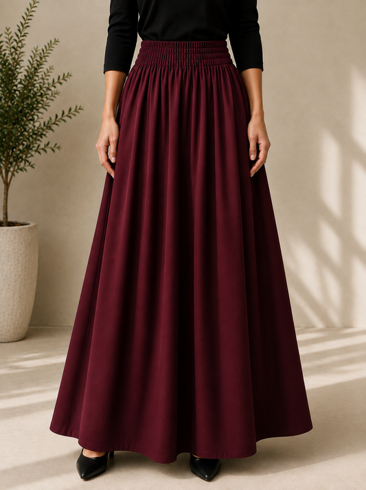 MAROON MAXI SKIRTS
