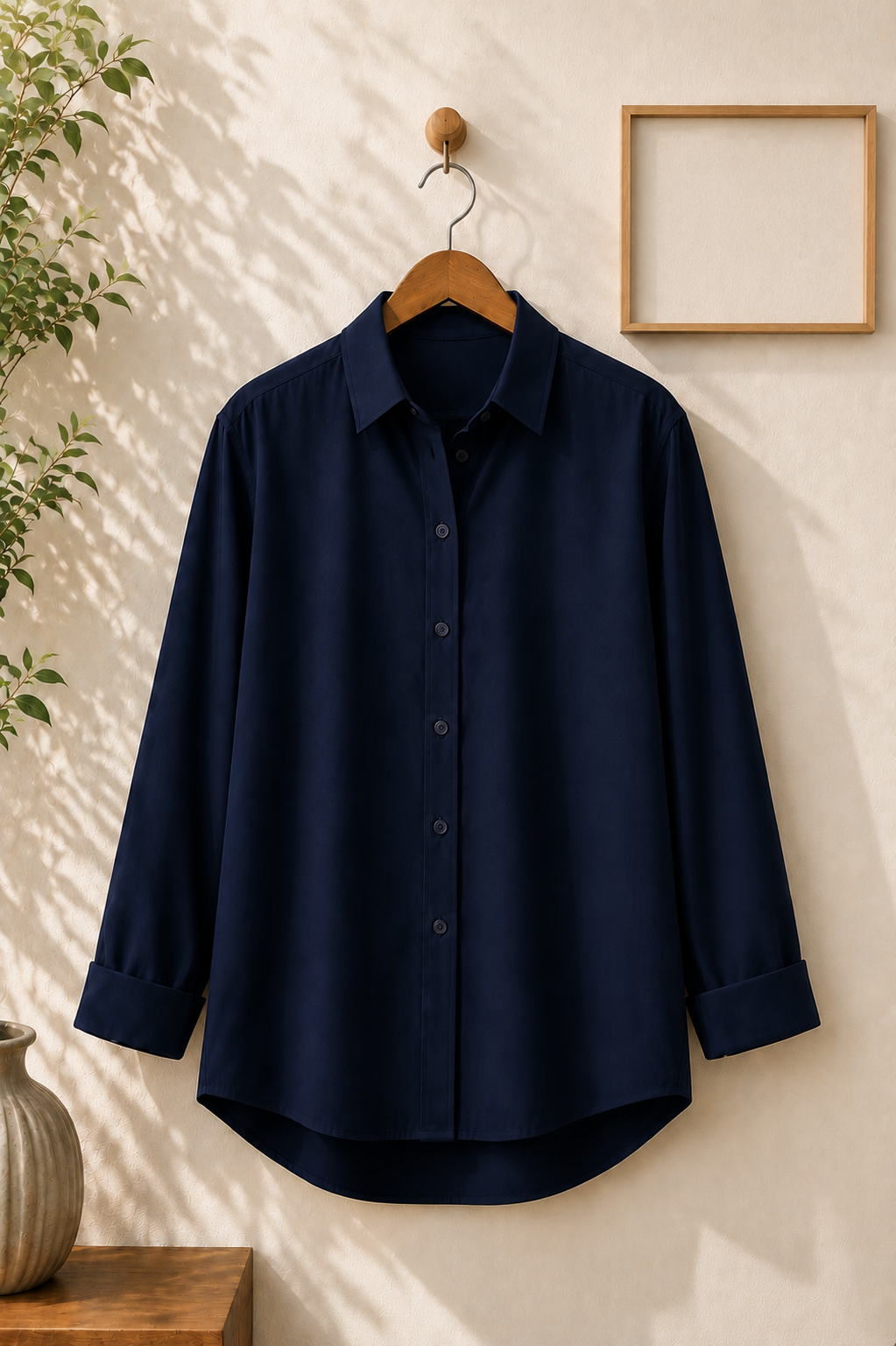 NAVY BLUE BUTTON DOWN SHIRT