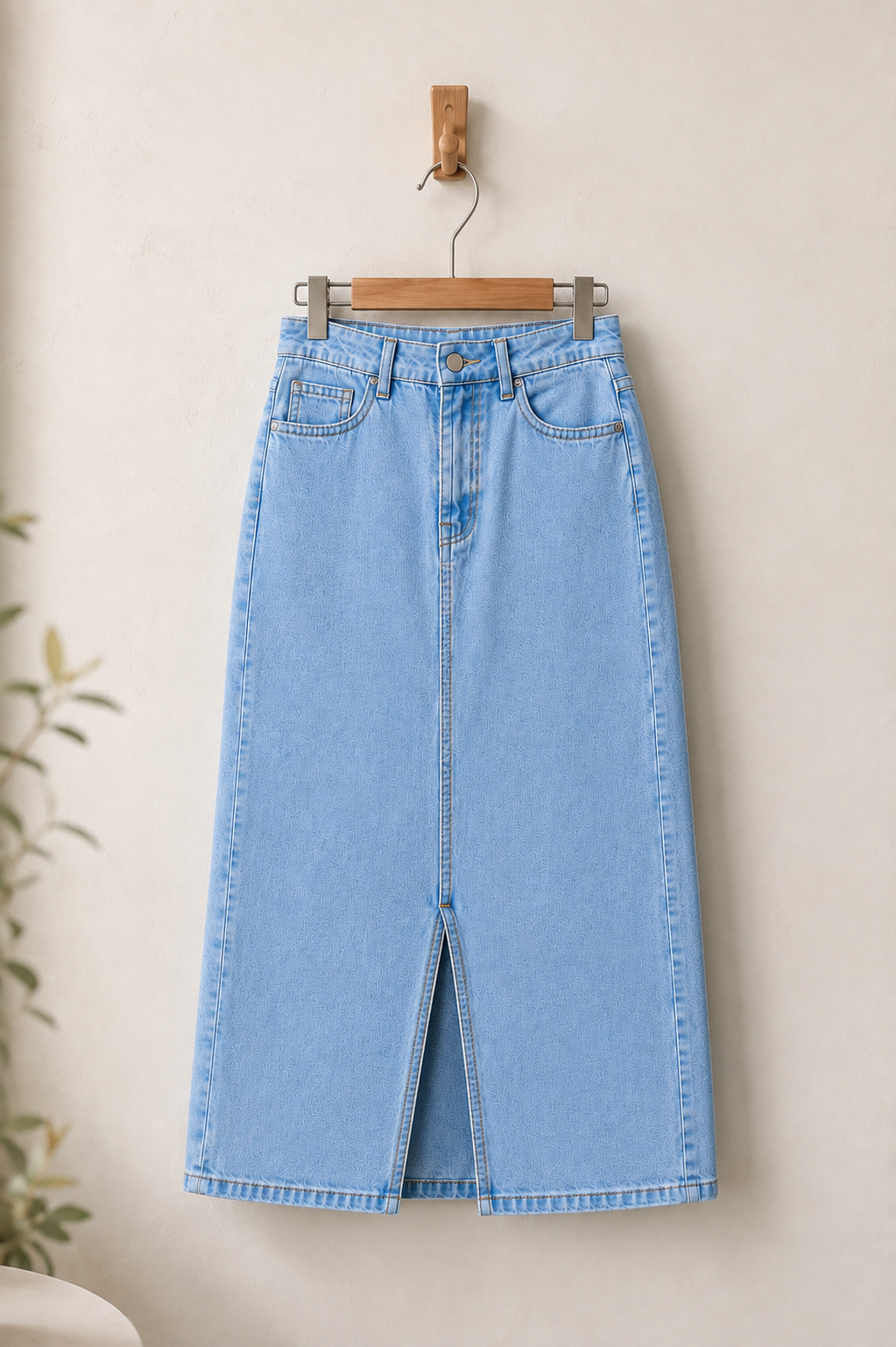 SKY BLUE DENIM SKIRT