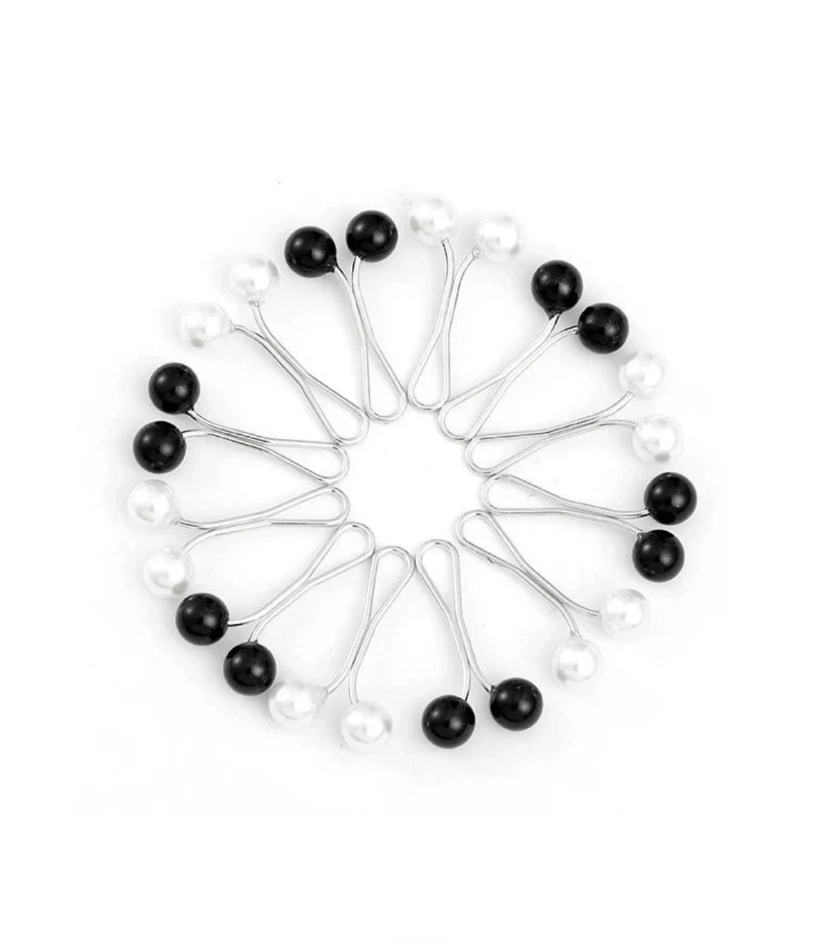 Turkish Hijab Pins-Black & White