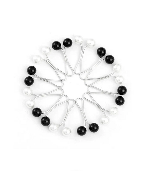 Turkish Hijab Pins-Black & White