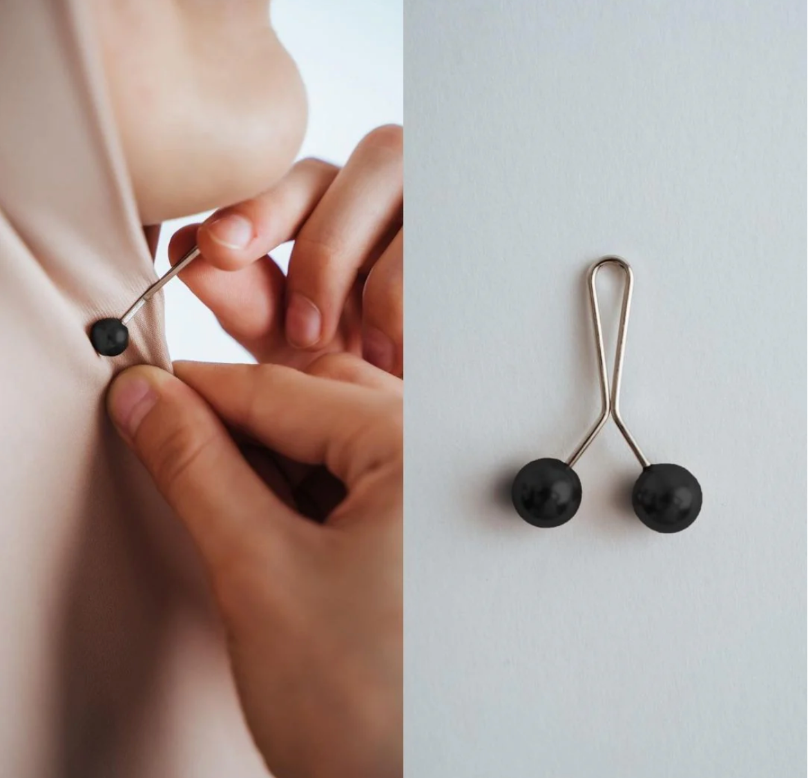 Turkish Hijab Pins-Black & White