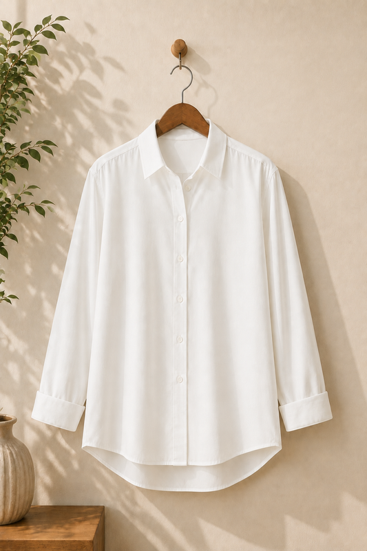 WHITE BUTTON DOWN SHIRT