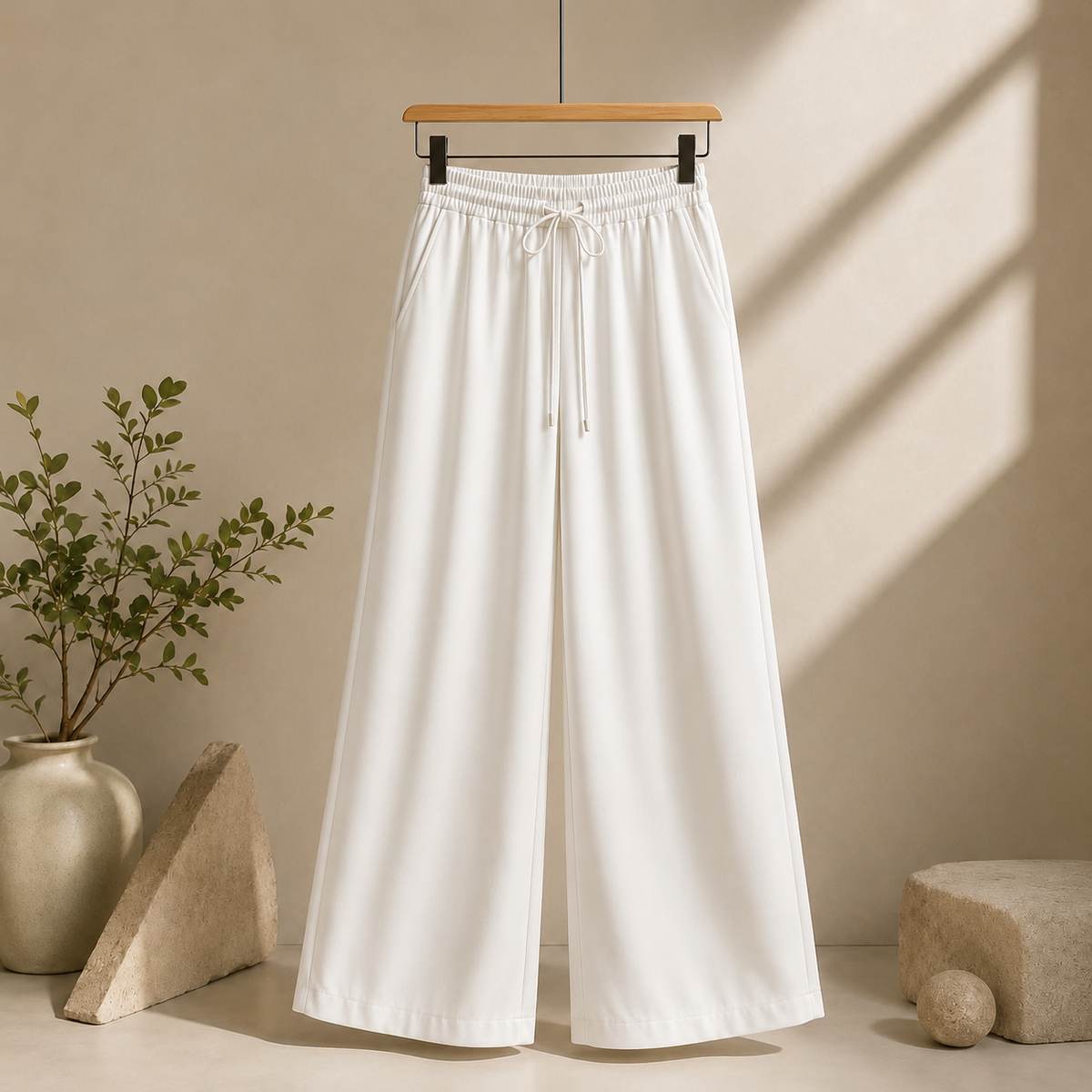 WHITE FLAPPER TROUSER