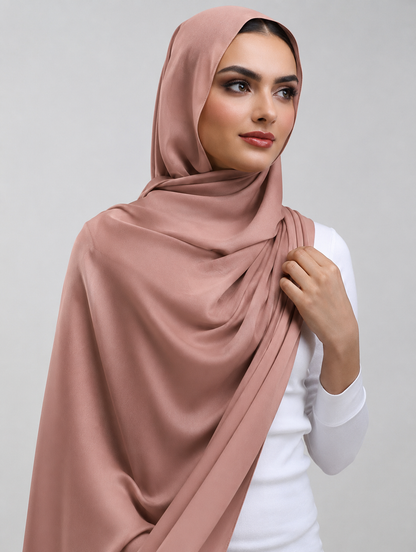 Blush Pink Plain Hijab
