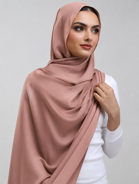 Blush Pink Plain Hijab