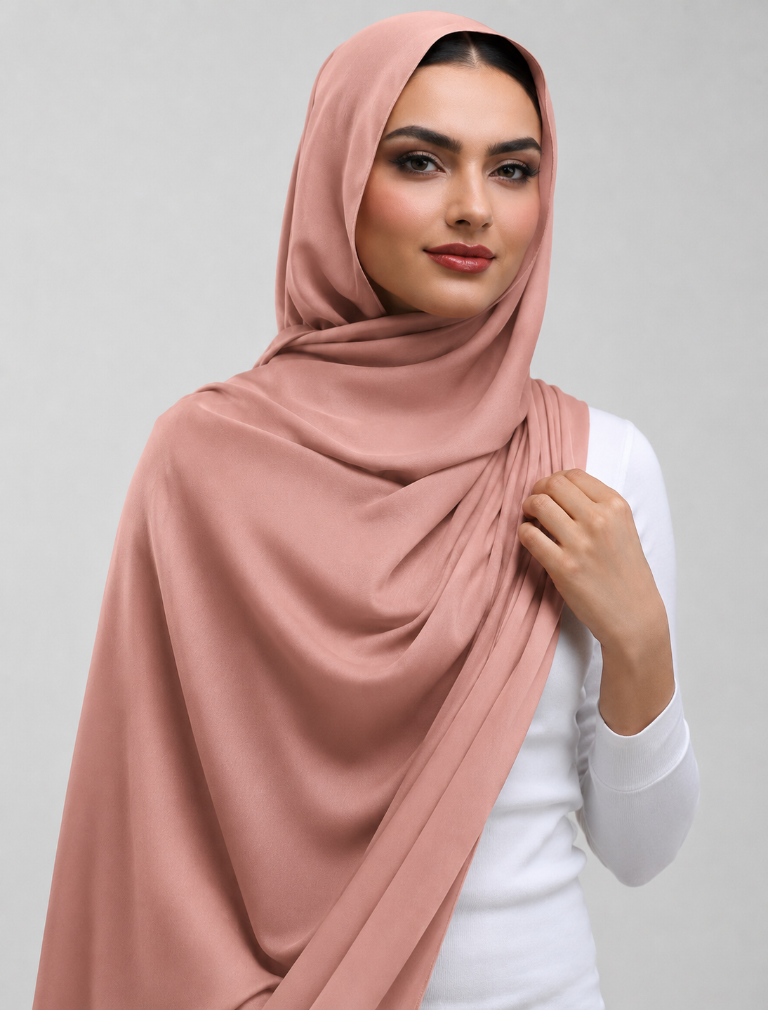 Blush Pink Plain Hijab